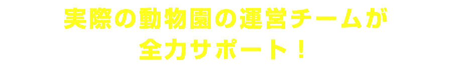 実際の動物園の運営チームが 全力サポート!